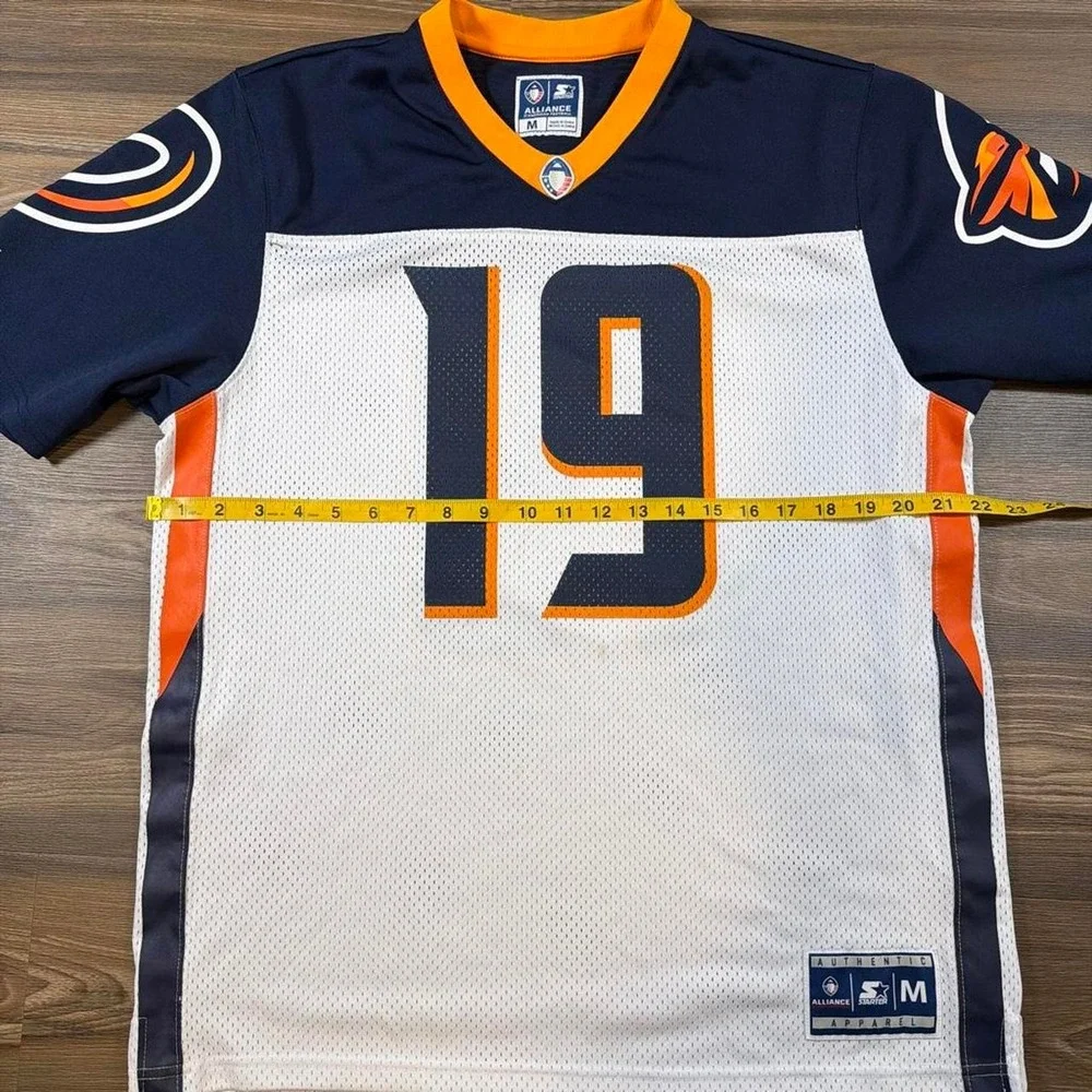 Starter Orlando Apollos jersey size M white and blue AAF football.